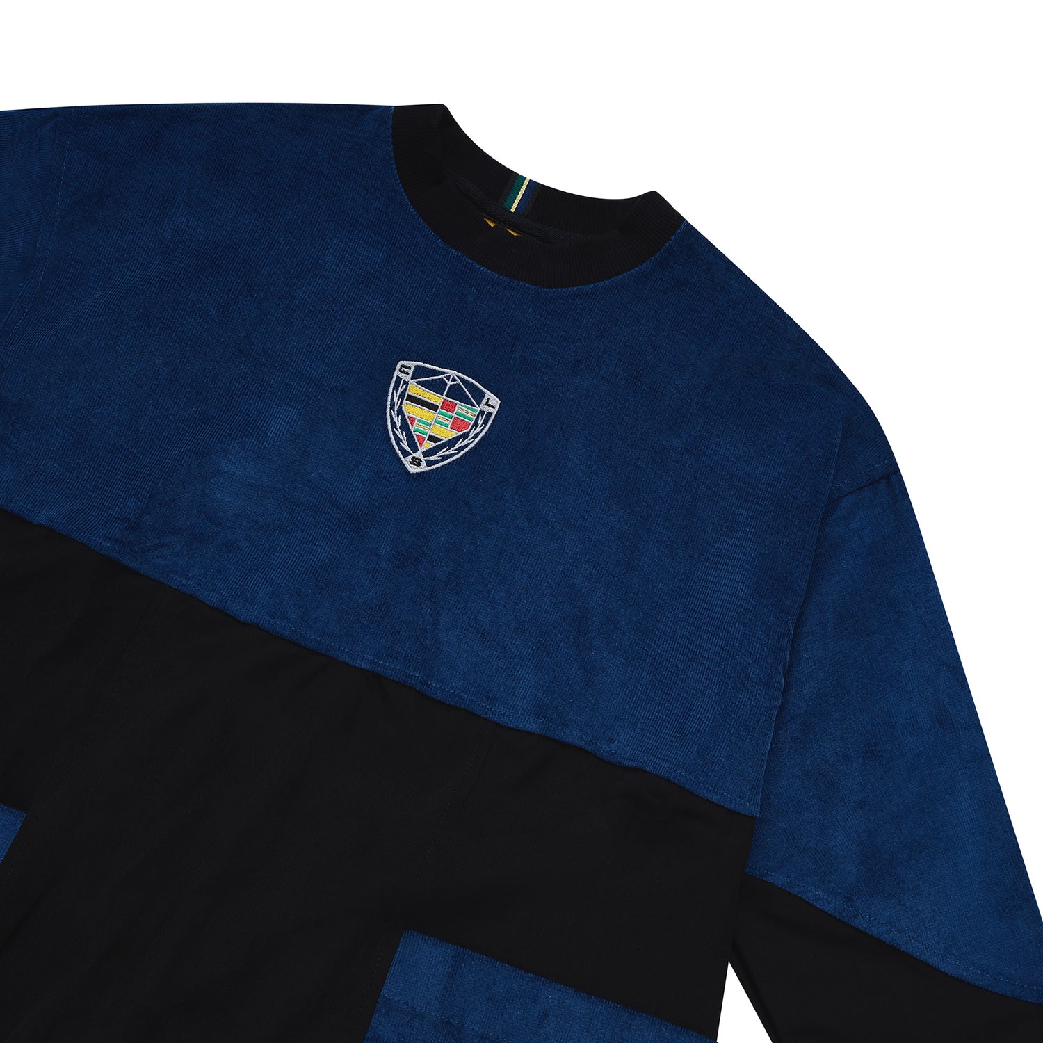 LONGSLEEVE JERSEY CORDUROY CLASS "SUPER CAR" BLACK/BLUE