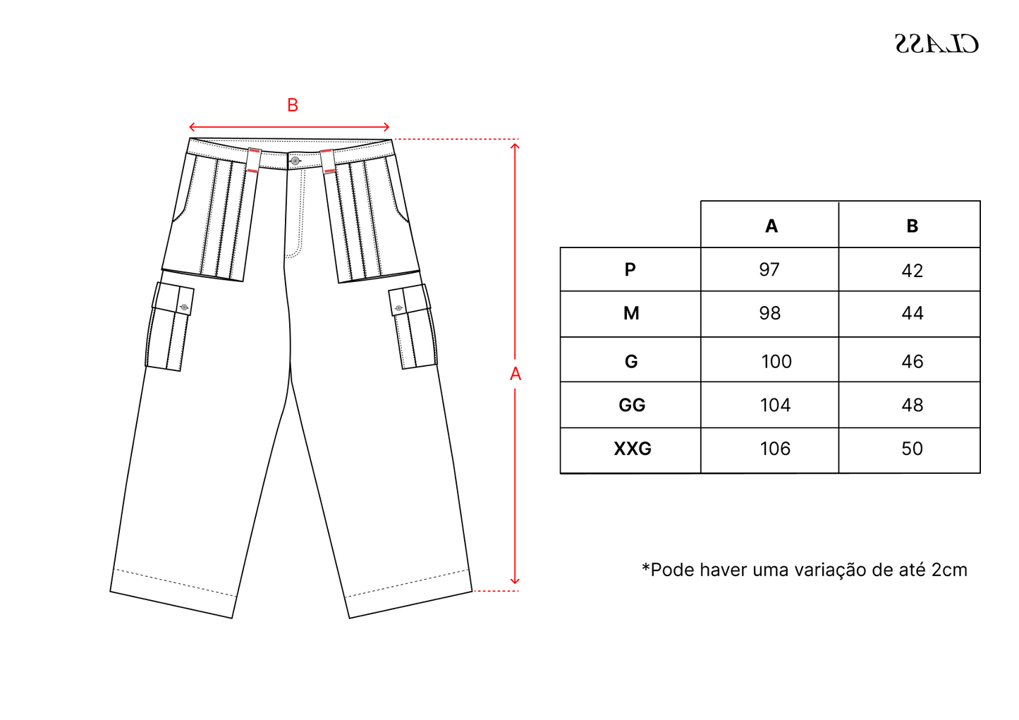 CARGO PANTS CLASS "ROCHA" BLACK
