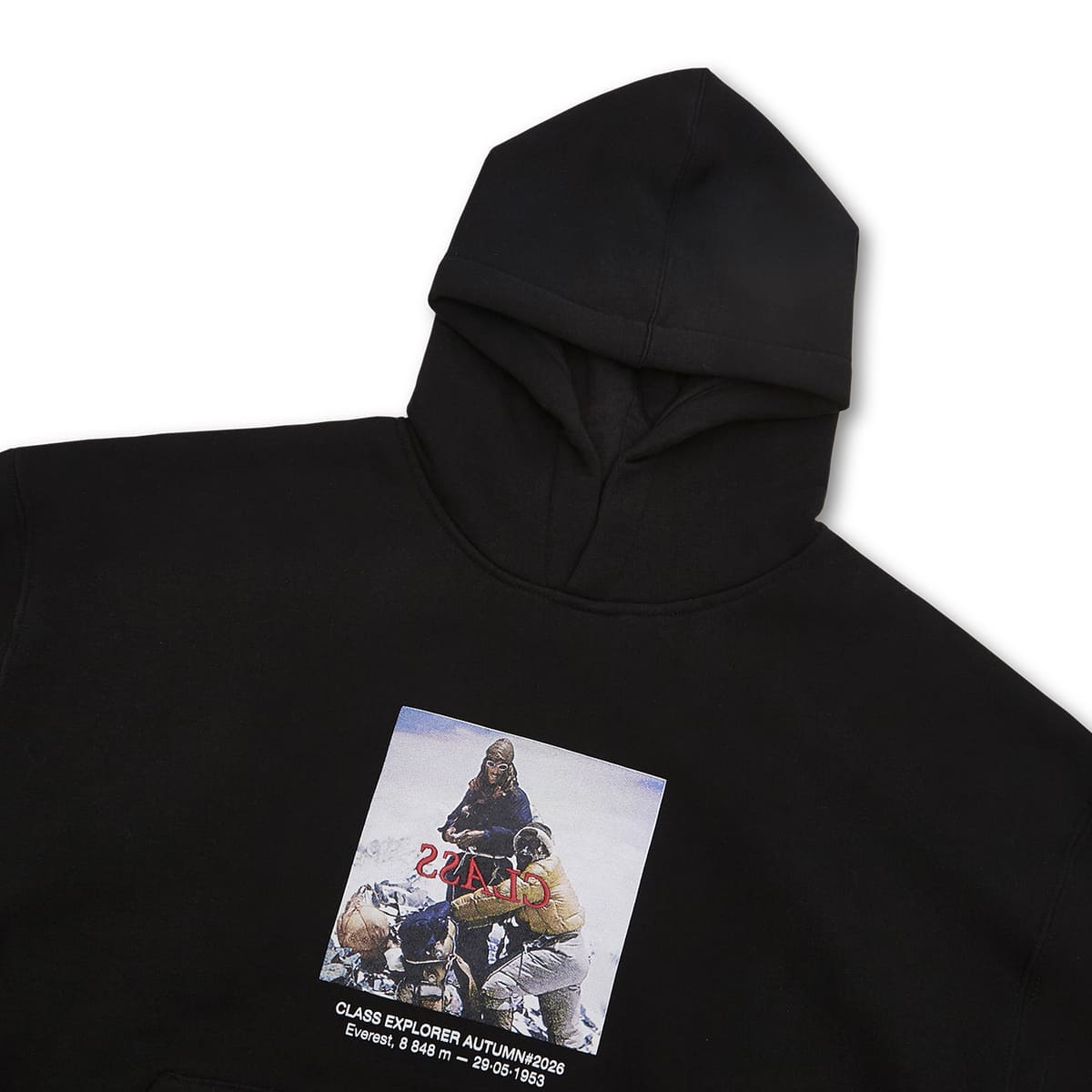 RELAXED HOODIE CLASS "EXPLORER" BLACK