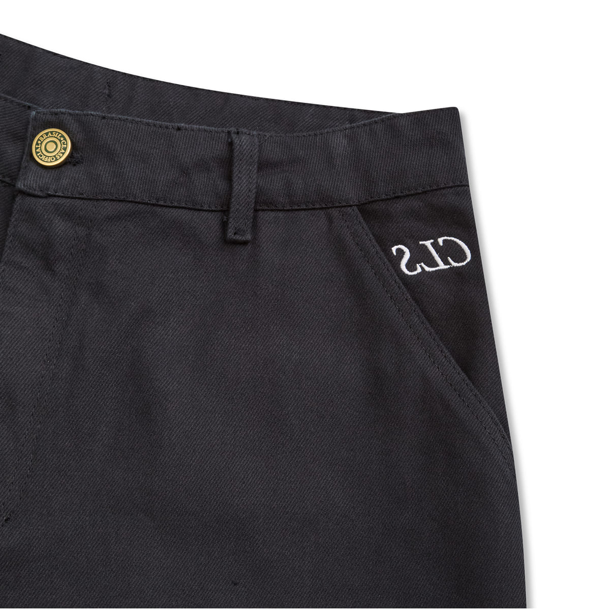 TWILL WIDE PANTS CLASS "DOTTEED PIPA" BLACK