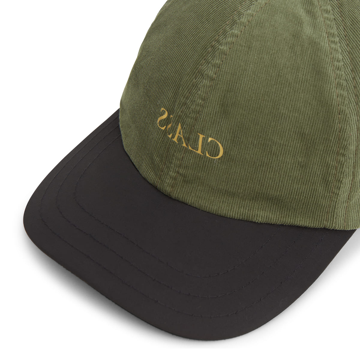 CLASSIC CORDUROY SPORT HAT "CLASS INVERSO" GREEN / BLACK