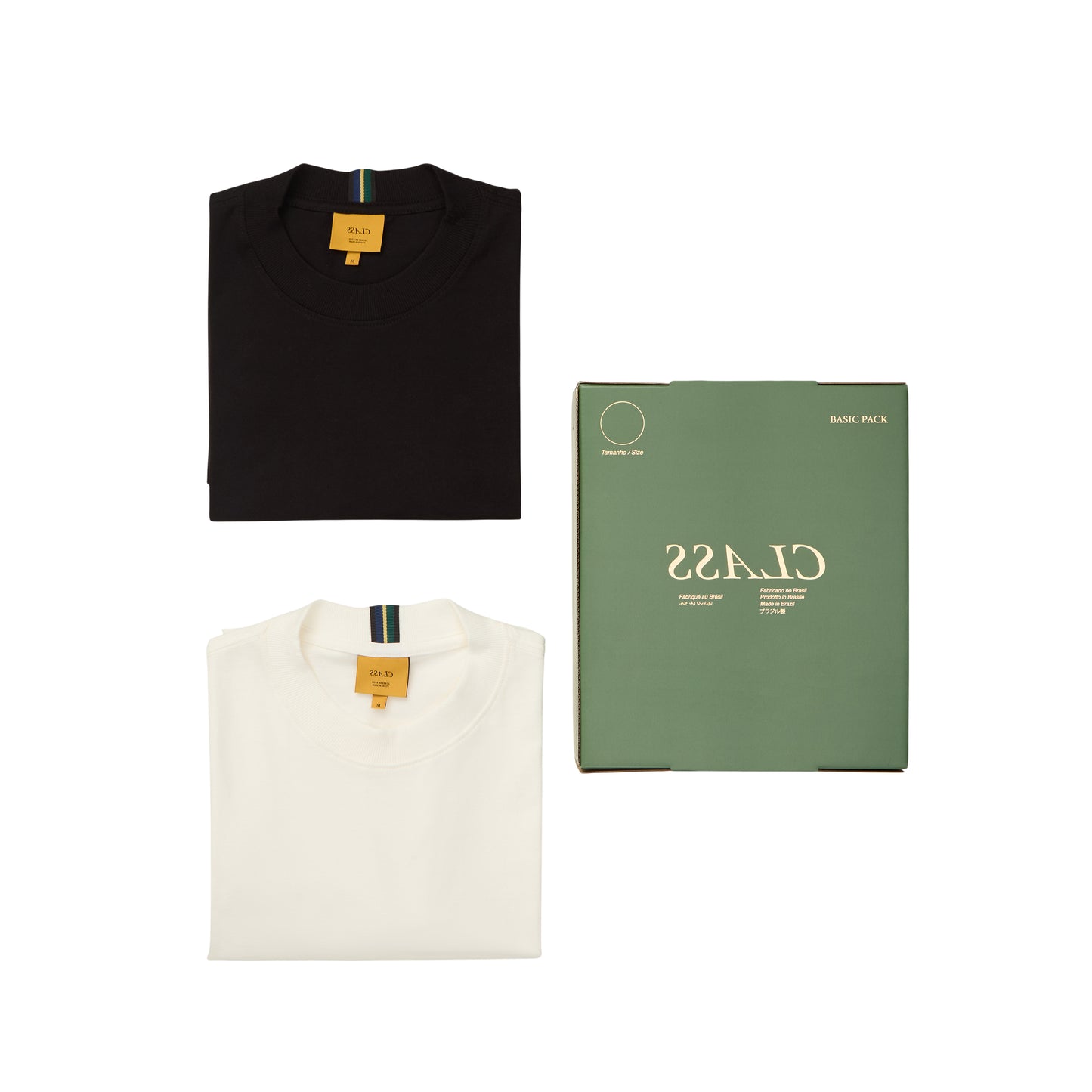 BASIC T-SHIRT PACK CLASS BLACK/OFF-WHITE