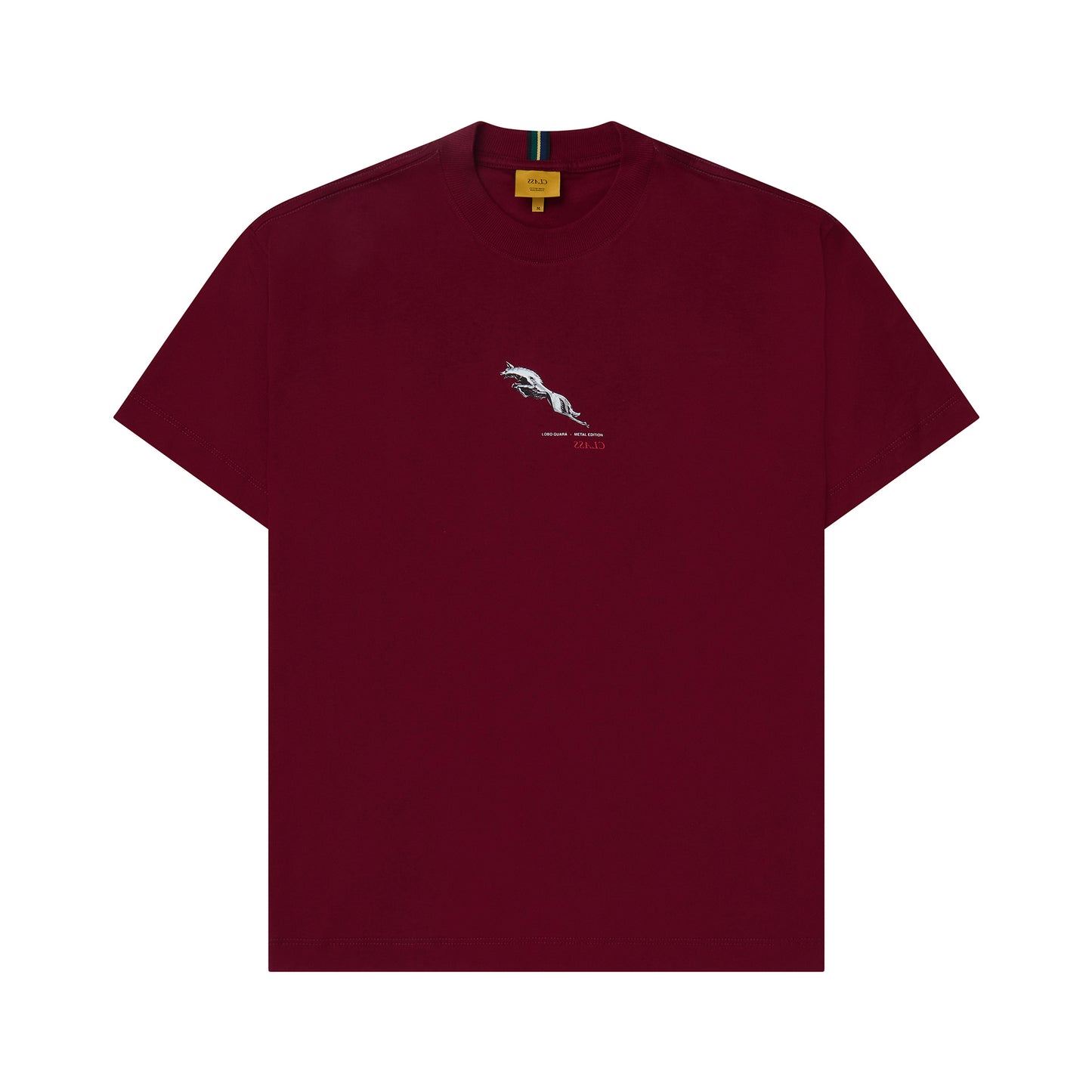 T-SHIRT CLASS "LOBO-GUARÁ METAL EDITION" BURGUNDY