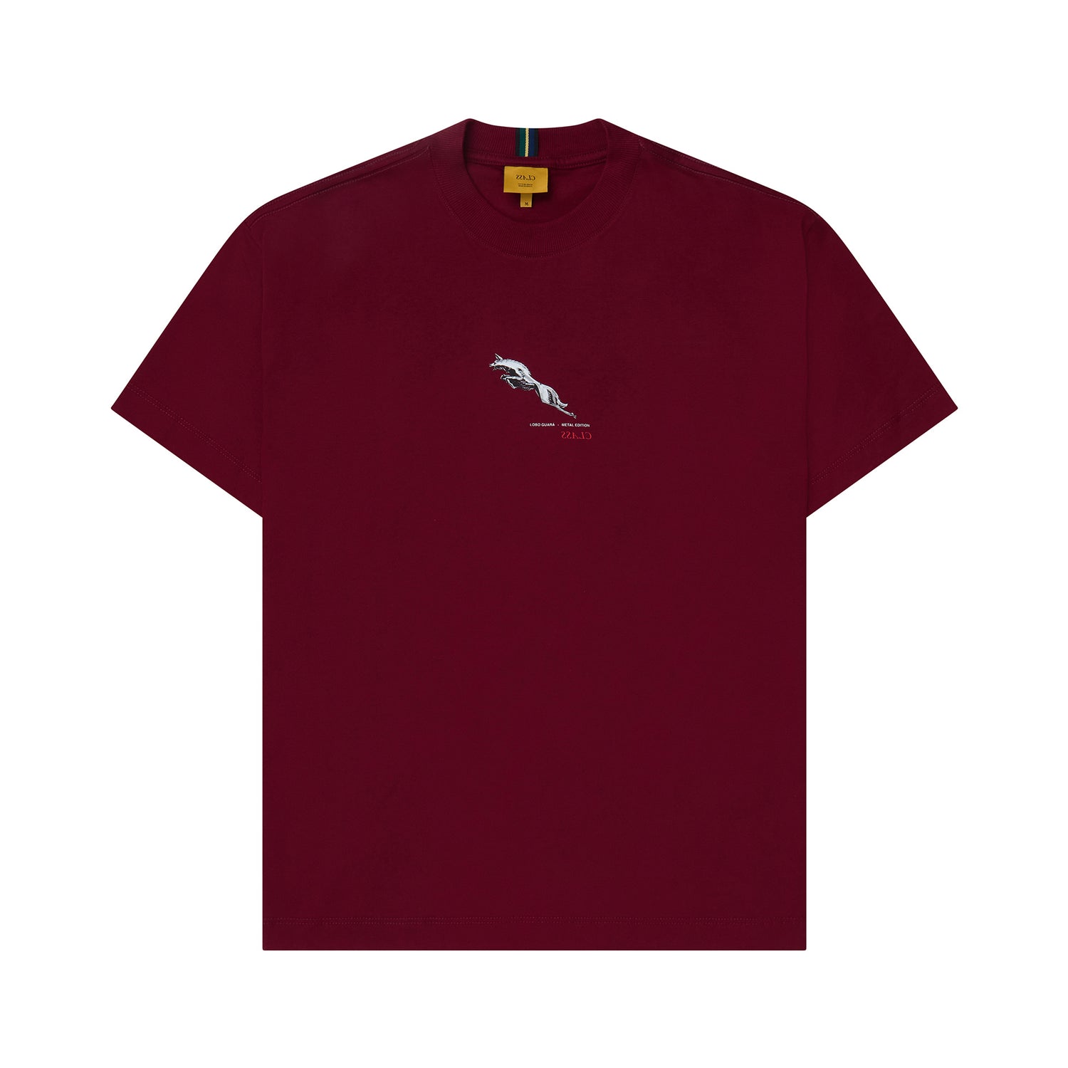 T-SHIRT CLASS "LOBO-GUARÁ METAL EDITION" BURGUNDY