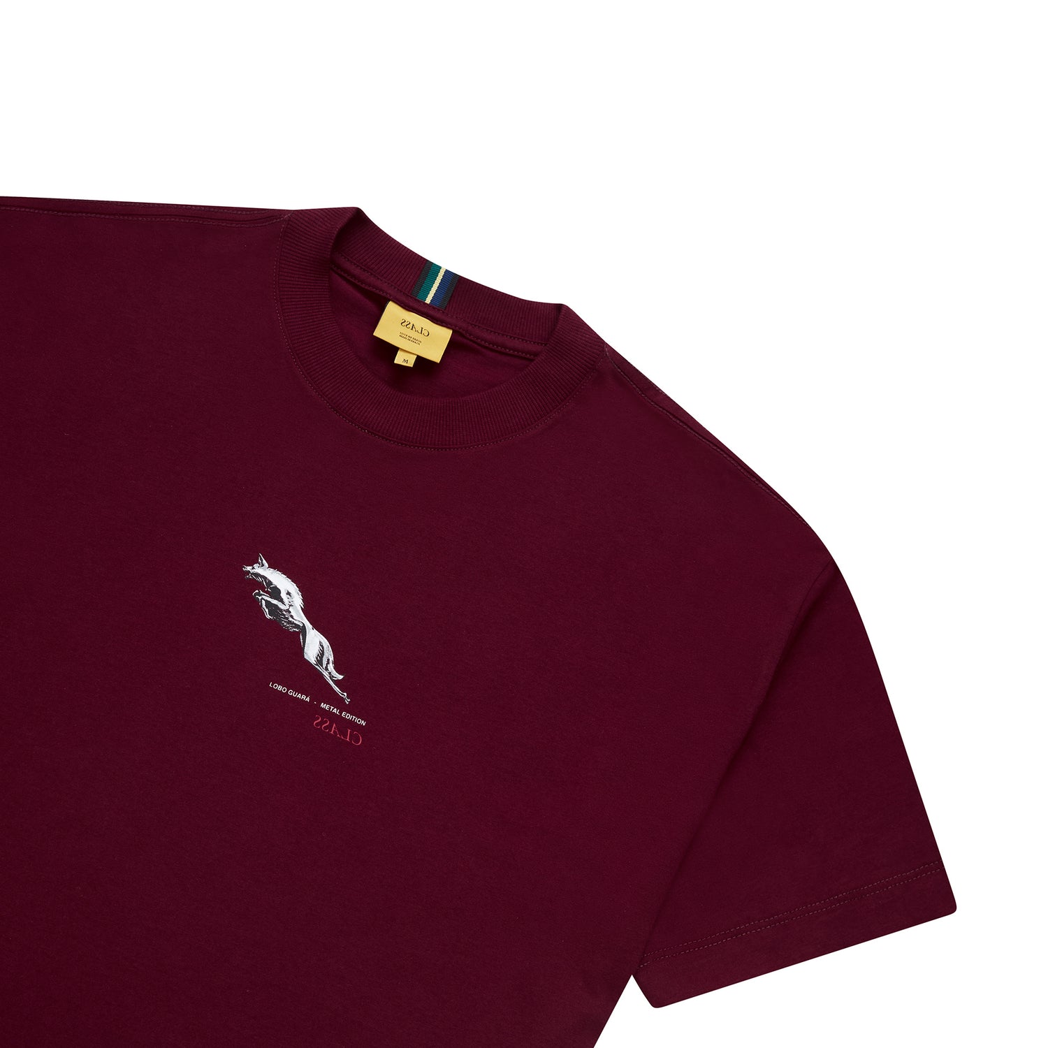 T-SHIRT CLASS "LOBO-GUARÁ METAL EDITION" BURGUNDY