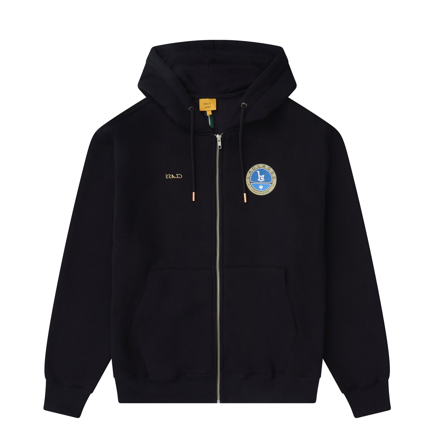 HOODIE ZIPPER CLASS "BERTONE" BLACK