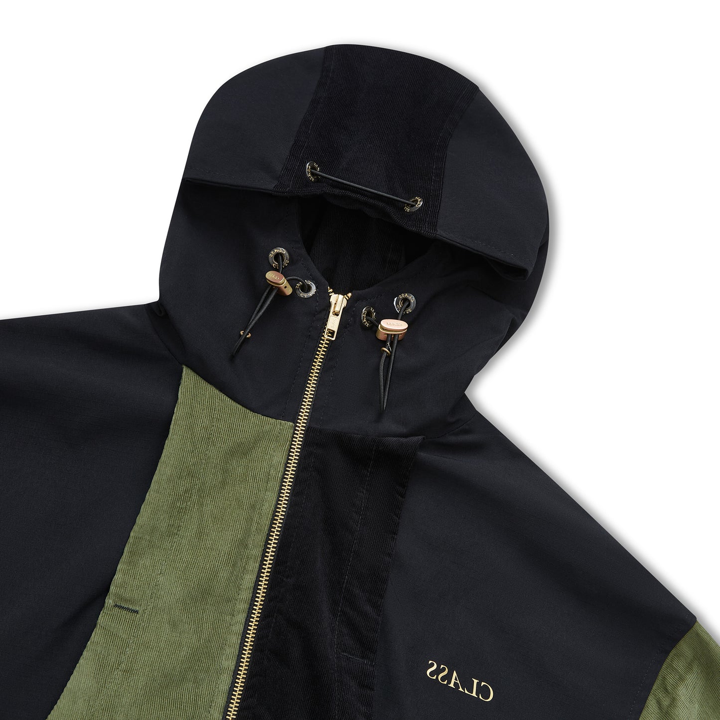 ADVANCED CORDUROY JACKET "CLASS INVERSO" BLACK/MOSS/MOSTARD