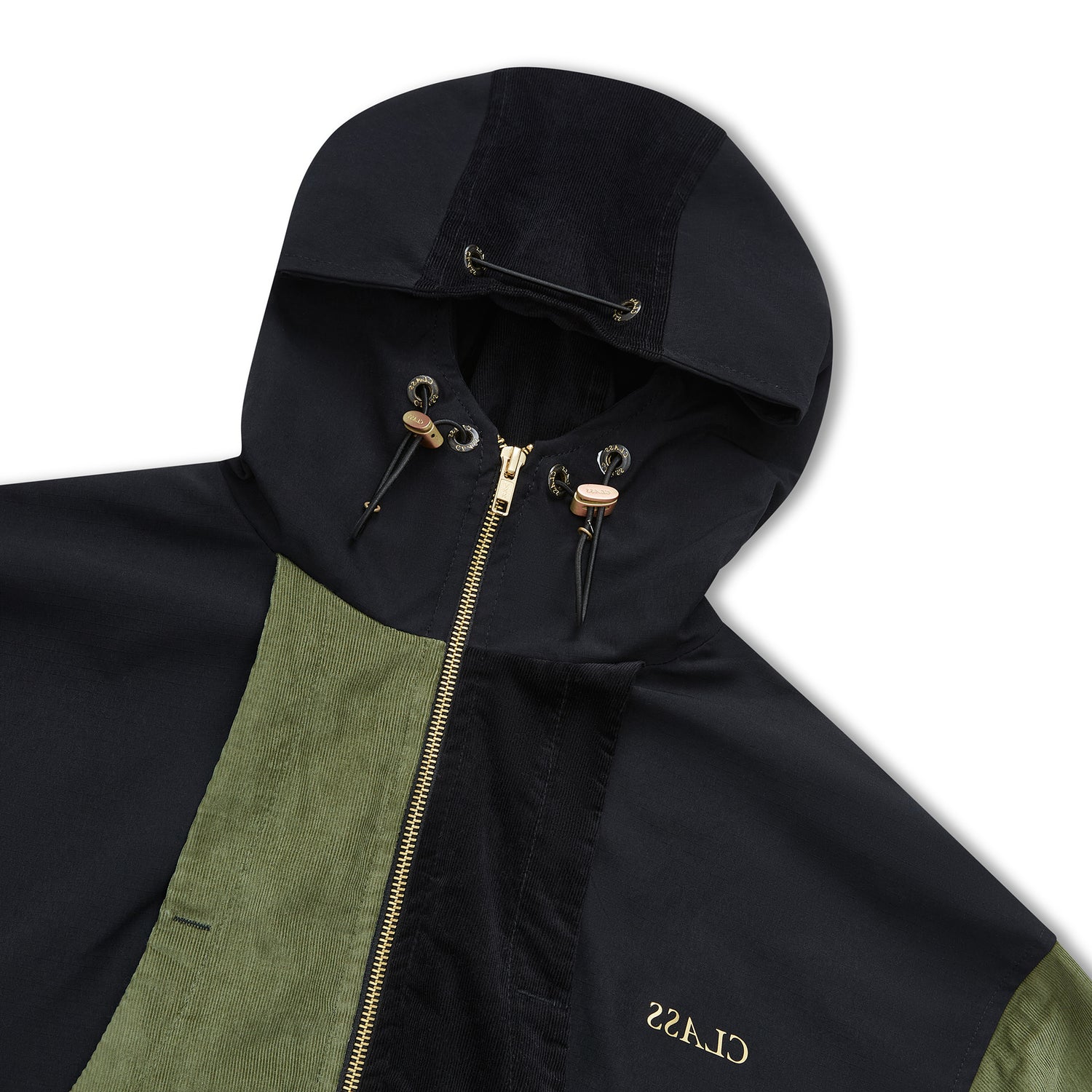 ADVANCED CORDUROY JACKET "CLASS INVERSO" BLACK/MOSS/MOSTARD