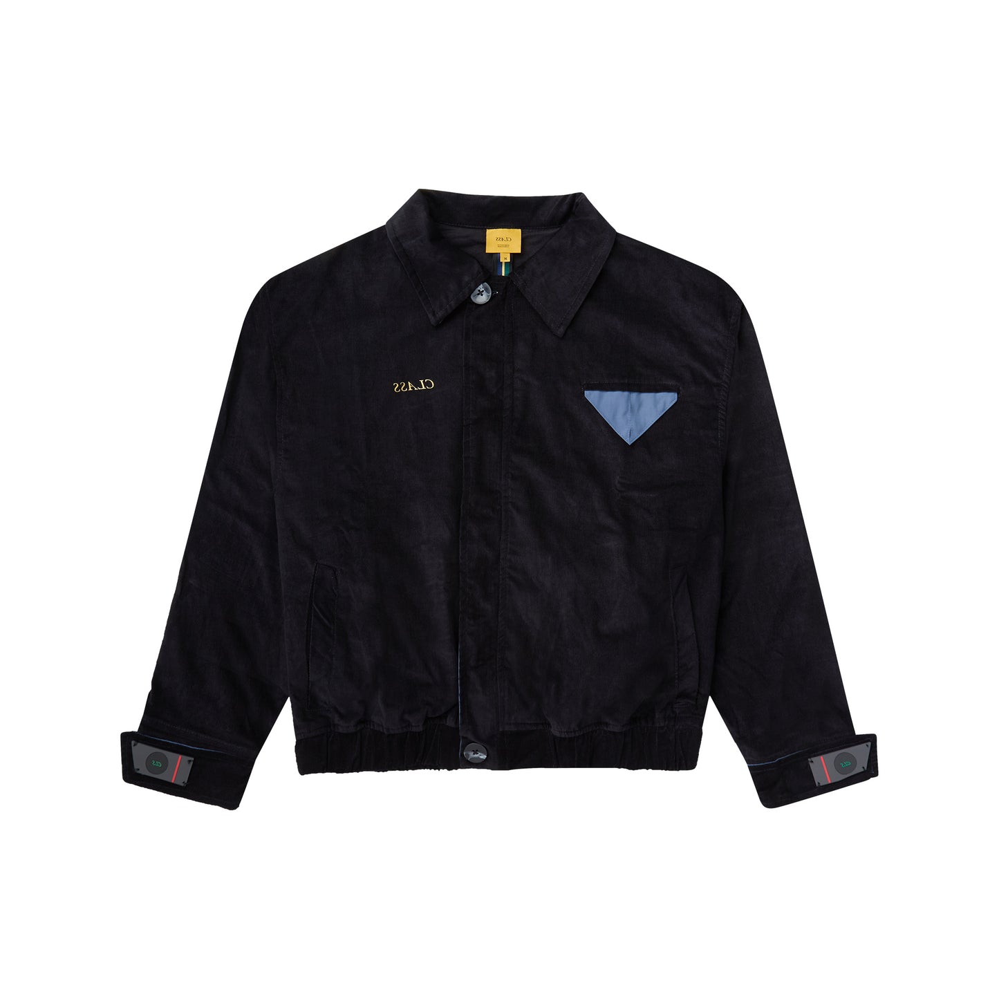 COACH JACKET CORDUROY "CLASS INVERSO" BLACK/BLUE