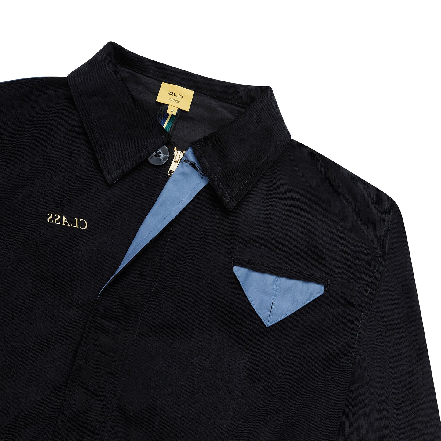 COACH JACKET CORDUROY "CLASS INVERSO" BLACK/BLUE