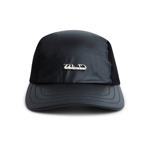 3 PANEL LEATHER HAT "CLASS INVERSO" BLACK