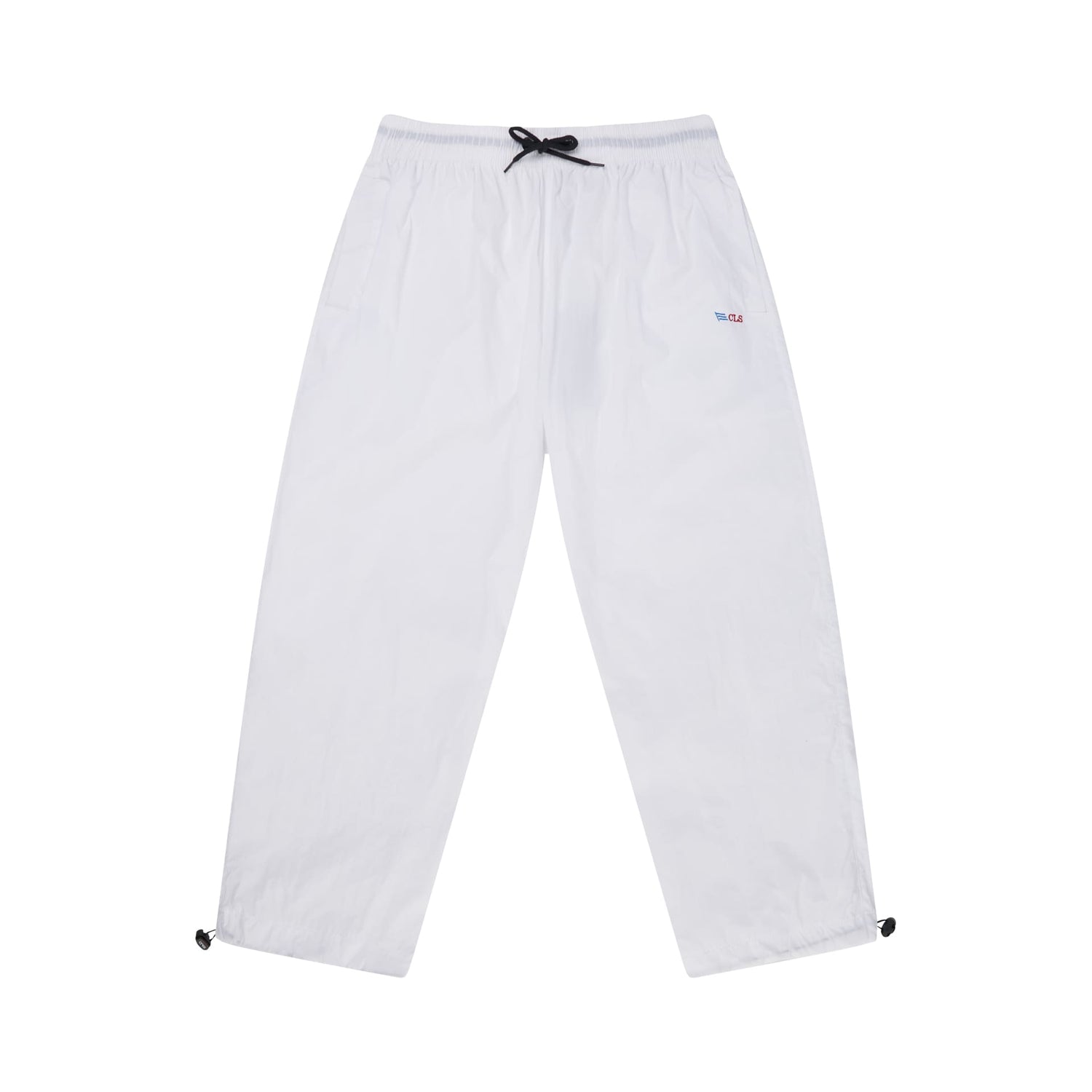 Calça branca CLASS INVERSO, cintura elástica com cordão e bolsos laterais