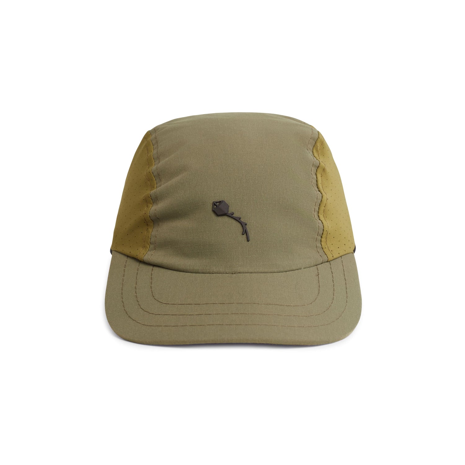 Boné de 3 painéis verde militar com patch bordado PIPA 3D na frente