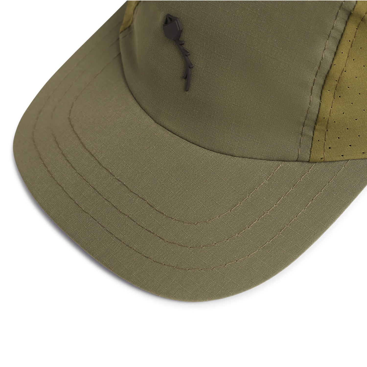 Boné verde militar, costuras da aba e patch PIPA 3D frontal