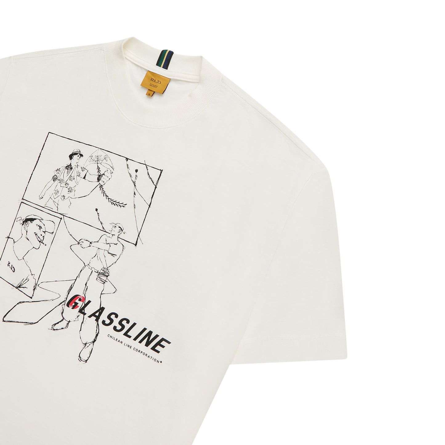T-SHIRT CLASS "GLASSLINE'' OFF-WHITE