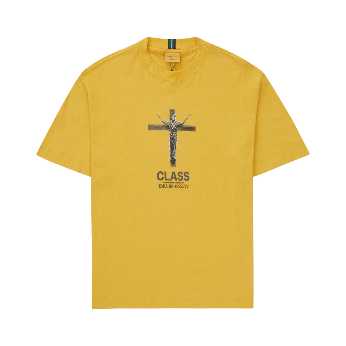 T-SHIRT CLASS ONYX CROSS MOSTARD