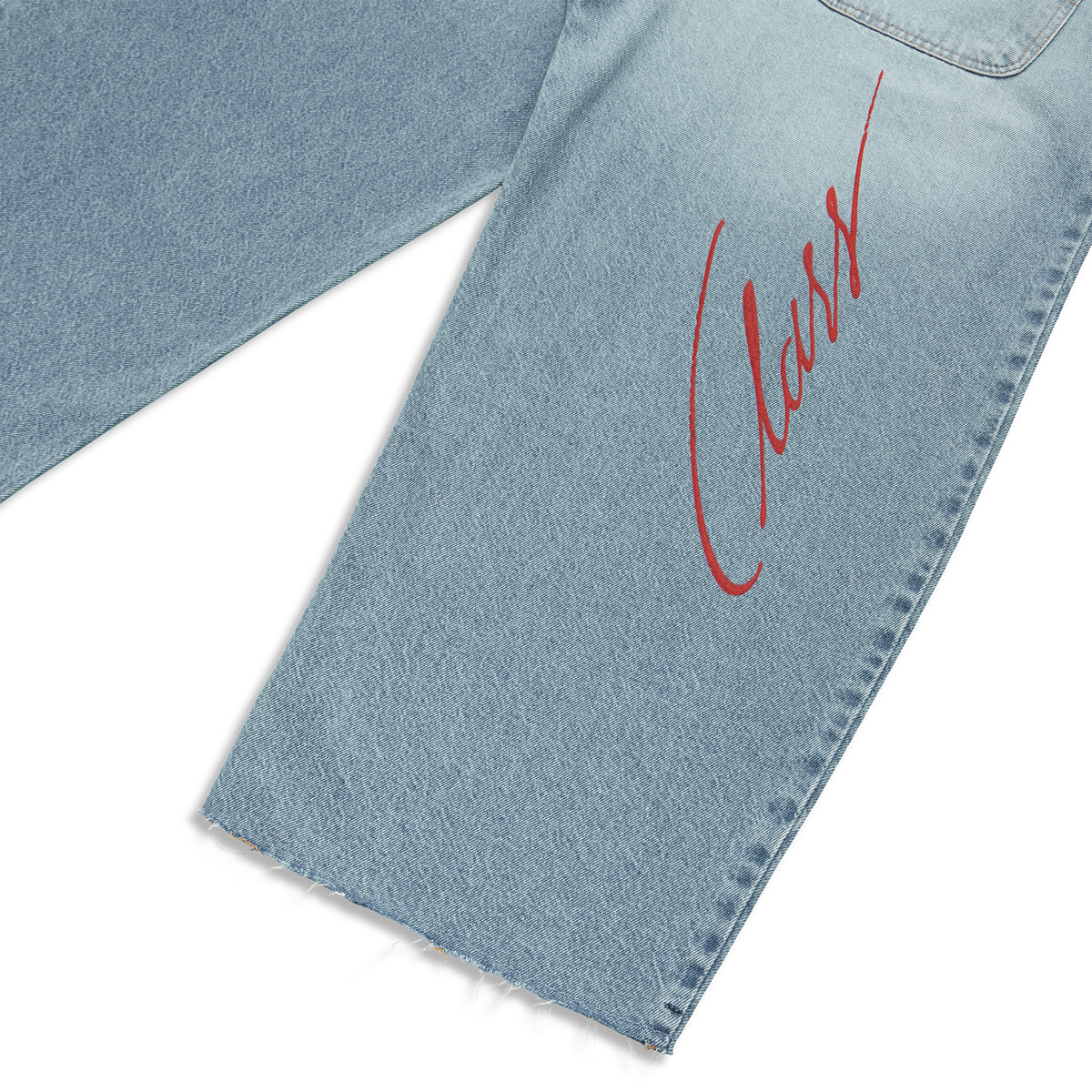 CLASS WIDE JEANS PANTS SERIGRAPHY BLUE