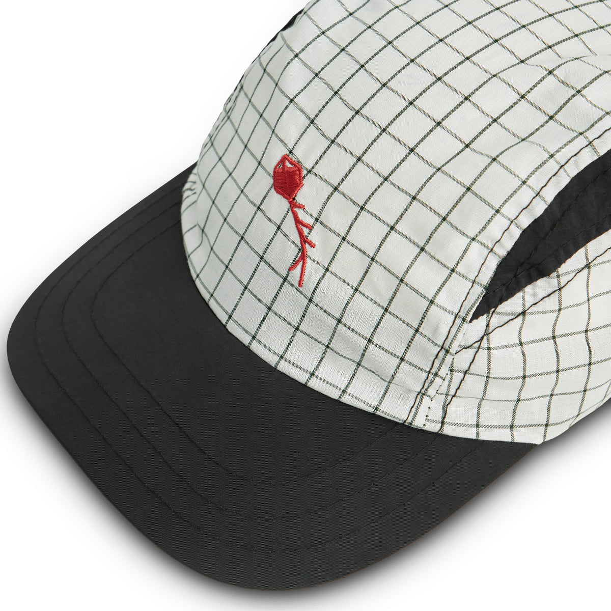 CLASS 3 PANEL SPORT HAT DYNAMIC PLAID WHITE