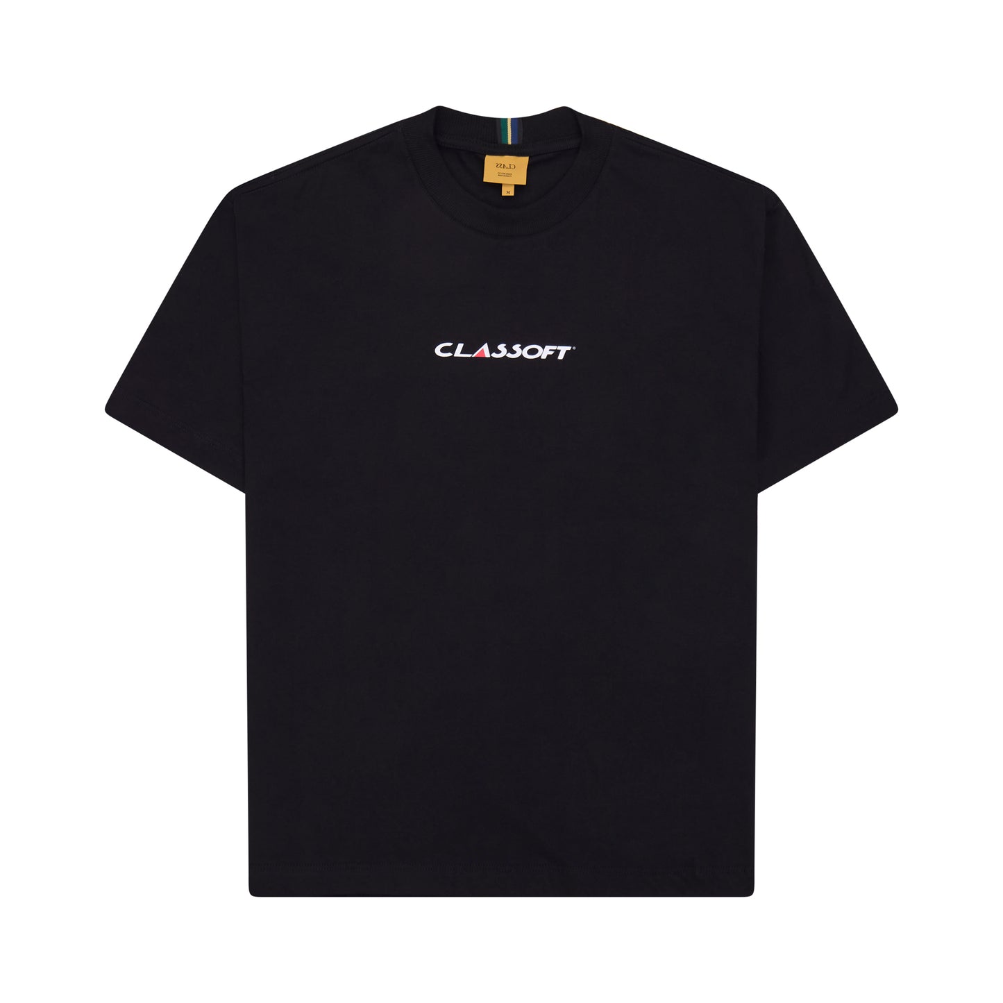 Camiseta preta com estampa CLASSOFT no peito