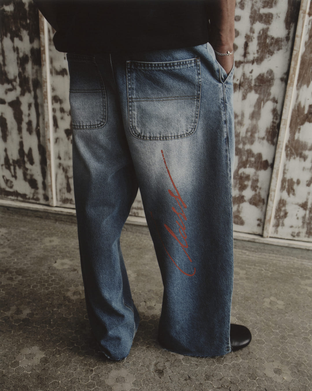CLASS WIDE JEANS PANTS SERIGRAPHY BLUE