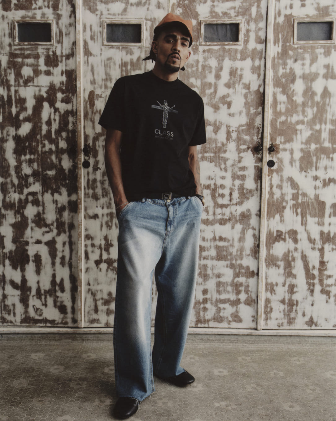 CLASS WIDE JEANS PANTS SERIGRAPHY BLUE