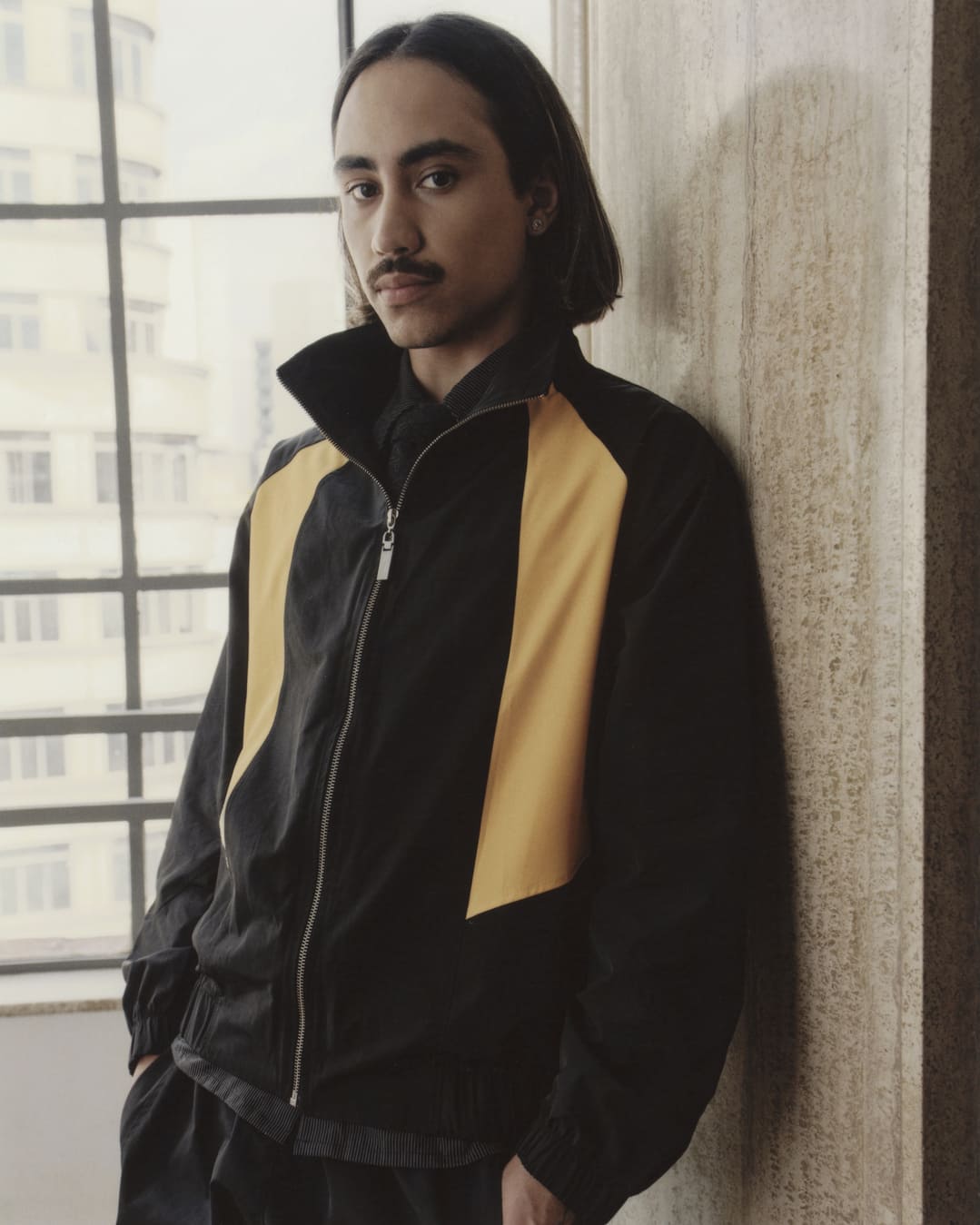 CLASS JACKET POWELL BLACK & BABY YELLOW